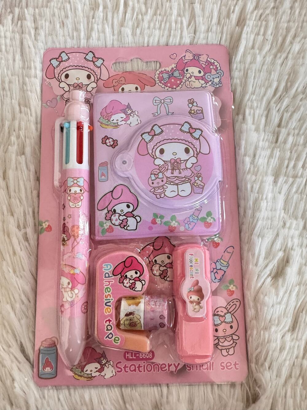 Sanrio My Melody stationery set multicolor pen notebook sticker tape highlighter